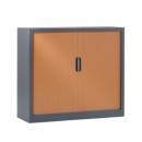 Armoire � rideaux bicolore