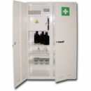 Armoire haute � pharmacie 2 portes avec coffret pour produits toxiques