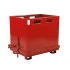 Benne à fond ouvrant automatique rouge. Volume 700 à 1800 litres Benne à fond ouvrant automatique rouge. Volume 700 à 1800 litres