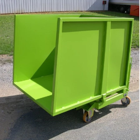 Benne auto-basculante ouverte sur roulettes Benne auto-basculante ouverte sur roulettes
