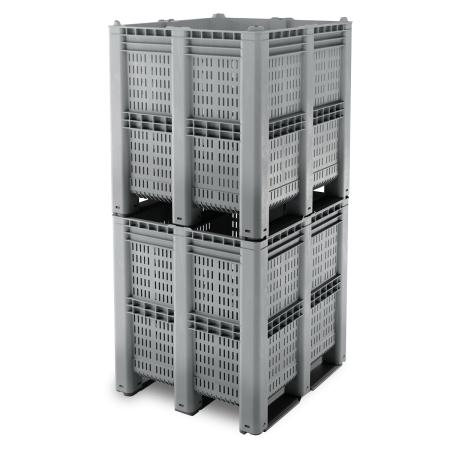 Caisse palette plastique ajourée grand volume 1300 x 1150 Caisse palette plastique ajourée grand volume 1300 x 1150