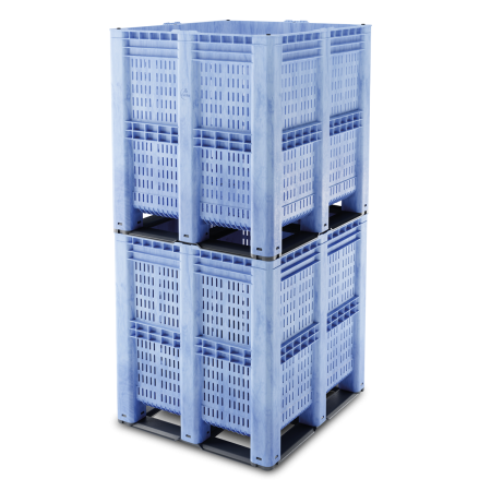 Caisse palette plastique ajourée grand volume 1300 x 1150 Caisse palette plastique ajourée grand volume 1300 x 1150