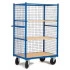 Chariot � 2 �tag�res - 3 c�t�s grillag�s