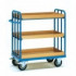 Chariot � 3 caissettes - ridelles avec barres
