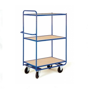 Chariot haut � 3 plateaux bois fixes