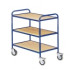 Chariot magasin � 3 plateaux bois amovibles
