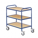 Chariot magasin � 3 plateaux bois amovibles