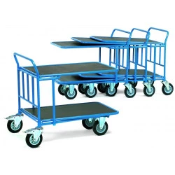 Chariot à 2 plateaux emboîtable