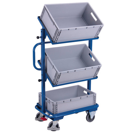 Chariot porte-bacs à supports fixes ou inclinables Chariot porte-bacs à supports fixes ou inclinables
