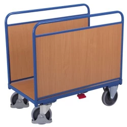 Chariot à ridelles bois professionnel - Capacité 500 Kg