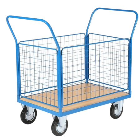 Chariot grillagé acier 4 côtés Chariot grillagé acier 4 côtés