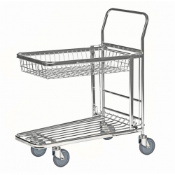 Chariot plateaux panier emboîtable