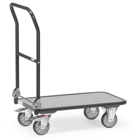 Chariot gris anthracite à dossier repliable - Charge 250 Kg