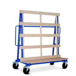 Chariot porte panneaux protection bois