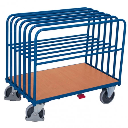Chariot porte-panneaux standard - 2 roulettes pivotantes & 2 roulettes fixes + frein Chariot porte-panneaux standard - 2 roulettes pivotantes & 2 roulettes fixes + frein