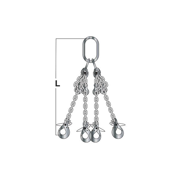 WLL 42- Chain sling strands autolock hooks