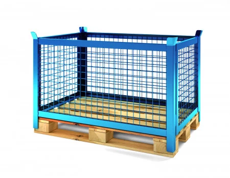 Rehausse palette grillagée avec porte demi ouvrante Rehausse palette grillagée avec porte demi ouvrante