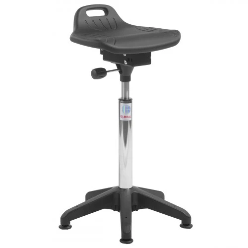 Tabouret à assise inclinable et support lombaire