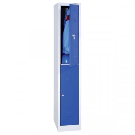 Vestiaire monobloc multicases 2 cases superposées - L 400 mm grande capacité Vestiaire monobloc multicases 2 cases superposées - L 400 mm grande capacité