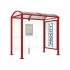 Abri bus standard avec 1 vitrine + 1 bardage latéral Abri bus standard avec 1 vitrine + 1 bardage latéral