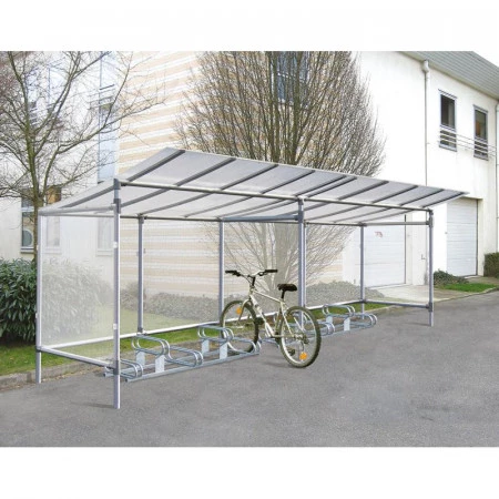 Abri cycles avec extension Abri cycles avec extension