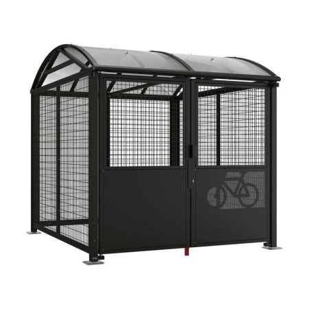 Abri cycles sécurisé avec fermeture clé européenne + grillage peint Abri cycles sécurisé avec fermeture clé européenne + grillage peint
