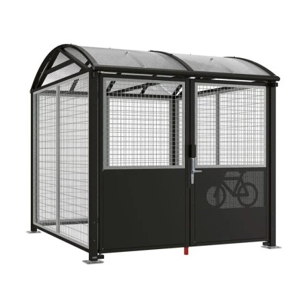 Abri cycles sécurisé avec fermeture par digicode + grillage galva Abri cycles sécurisé avec fermeture par digicode + grillage galva