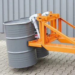 Lève fûts double pour fûts métalliques et plastiques Lève fûts double pour fûts métalliques et plastiques