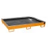 Bac de rétention orange avec insert PE sans caillebotis. Longueur 1800 mm Bac de rétention orange avec insert PE sans caillebotis. Longueur 1800 mm