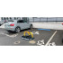 Arceau de parking haute visibilité avec socle en caoutchouc Arceau de parking haute visibilité avec socle en caoutchouc
