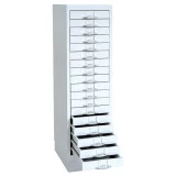 Armoires multitiroirs A4 monobloc de 5 à 18 tiroirs, sans fermeture. Armoires multitiroirs A4 monobloc de 5 à 18 tiroirs, sans fermeture.