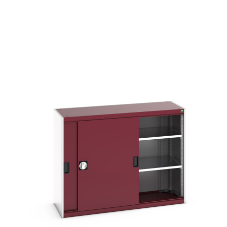 40014060 - Armoire CUBIO SMS-13510-11 - Avec Portes Coulissantes et 2 Tablettes - LxPxH 1300x525x1000mm - Rouge Pourpre RAL 3004 40014060 - Armoire CUBIO SMS-13510-11 - Avec Portes Coulissantes et 2 Tablettes - LxPxH 1300x525x1000mm - Rouge Pourpre RAL 3004