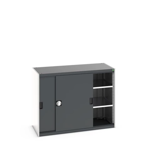40022062 - Armoire CUBIO SMS-13610-11 - Avec Portes Coulissantes et 2 Tablettes - LxPxH 1300x650x1000mm - Gris Anthracite RAL 7016 40022062 - Armoire CUBIO SMS-13610-11 - Avec Portes Coulissantes et 2 Tablettes - LxPxH 1300x650x1000mm - Gris Anthracite RAL 7016
