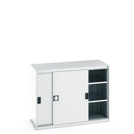 40022062 - Armoire CUBIO SMS-13610-11 - Avec Portes Coulissantes et 2 Tablettes - LxPxH 1300x650x1000mm - Gris Clair RAL 7035 40022062 - Armoire CUBIO SMS-13610-11 - Avec Portes Coulissantes et 2 Tablettes - LxPxH 1300x650x1000mm - Gris Clair RAL 7035