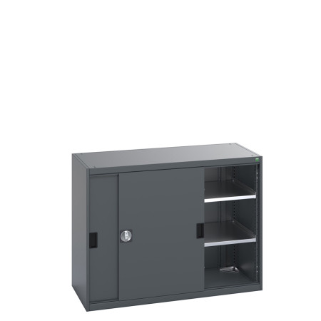 40022062 - Armoire CUBIO SMS-13610-11 - Avec Portes Coulissantes et 2 Tablettes - LxPxH 1300x650x1000mm - Full Gris Anthracite RAL 7016 40022062 - Armoire CUBIO SMS-13610-11 - Avec Portes Coulissantes et 2 Tablettes - LxPxH 1300x650x1000mm - Full Gris Anthracite RAL 7016