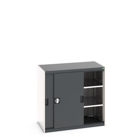 40021138 - Armoire CUBIO SMS-10610-11 - Avec Portes Coulissantes et 2 Tablettes - LxPxH 1050x650x1000mm - Gris Anthracite RAL 7016 40021138 - Armoire CUBIO SMS-10610-11 - Avec Portes Coulissantes et 2 Tablettes - LxPxH 1050x650x1000mm - Gris Anthracite RAL 7016