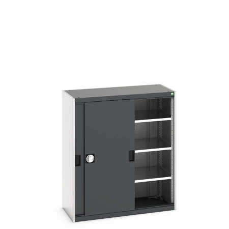 40013069 - Armoire CUBIO SMS-10512-11 - Avec Portes Coulissantes, 3 Tablettes - LxPxH 1050x525x1200mm - Gris Anthracite RAL 7016