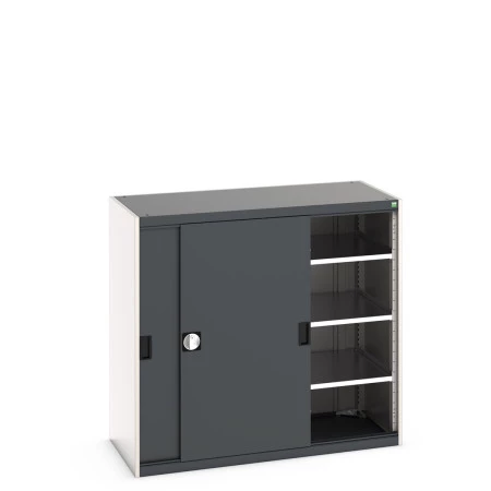 40022063 - Armoire CUBIO SMS-13612-11 - Avec Portes Coulissantes et 3 Tablettes - LxPxH 1300x650x1200mm - Gris Anthracite RAL 7016 40022063 - Armoire CUBIO SMS-13612-11 - Avec Portes Coulissantes et 3 Tablettes - LxPxH 1300x650x1200mm - Gris Anthracite RAL 7016
