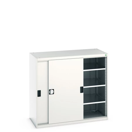 40022063 - Armoire CUBIO SMS-13612-11 - Avec Portes Coulissantes et 3 Tablettes - LxPxH 1300x650x1200mm - Gris Clair RAL 7035 40022063 - Armoire CUBIO SMS-13612-11 - Avec Portes Coulissantes et 3 Tablettes - LxPxH 1300x650x1200mm - Gris Clair RAL 7035