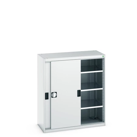 40013069 - Armoire CUBIO SMS-10512-11 - Avec Portes Coulissantes, 3 Tablettes - LxPxH 1050x525x1200mm - Gris Clair RAL 7035 40013069 - Armoire CUBIO SMS-10512-11 - Avec Portes Coulissantes, 3 Tablettes - LxPxH 1050x525x1200mm - Gris Clair RAL 7035