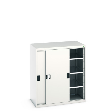 40021139 - Armoire CUBIO SMS-10612-1 - Avec Portes Coulissantes et 3 Tablettes - LxPxH 1050x650x1200mm - Gris Clair RAL 7035 40021139 - Armoire CUBIO SMS-10612-1 - Avec Portes Coulissantes et 3 Tablettes - LxPxH 1050x650x1200mm - Gris Clair RAL 7035