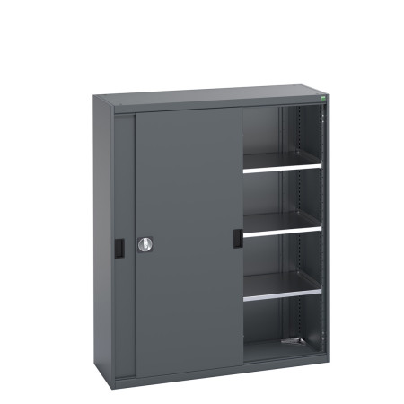 40014064 - Armoire CUBIO SMS-13516-1 - Avec Portes Coulissantes, 3 Tablettes - LxPxH 1300x525x1600mm - Full Gris Anthracite RAL 7016 40014064 - Armoire CUBIO SMS-13516-1 - Avec Portes Coulissantes, 3 Tablettes - LxPxH 1300x525x1600mm - Full Gris Anthracite RAL 7016