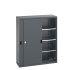 40014064 - Armoire CUBIO SMS-13516-1 - Avec Portes Coulissantes, 3 Tablettes - LxPxH 1300x525x1600mm - Full Gris Anthracite RAL 7016 40014064 - Armoire CUBIO SMS-13516-1 - Avec Portes Coulissantes, 3 Tablettes - LxPxH 1300x525x1600mm - Full Gris Anthracite RAL 7016
