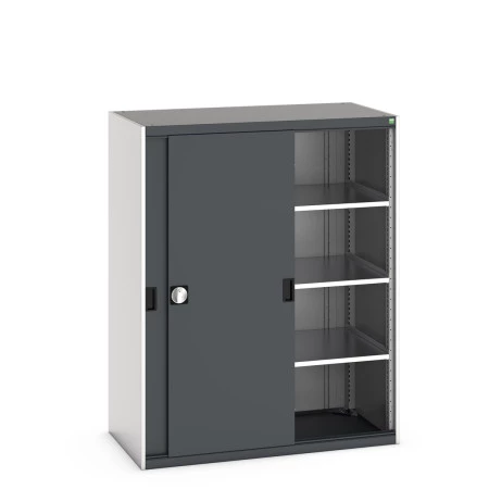 40022094 - Armoire CUBIO SMS-13616-12 - Avec Portes Coulissantes et 3 Tablettes - LxPxH 1300x650x1600mm - Gris Anthracite RAL 7016 40022094 - Armoire CUBIO SMS-13616-12 - Avec Portes Coulissantes et 3 Tablettes - LxPxH 1300x650x1600mm - Gris Anthracite RAL 7016