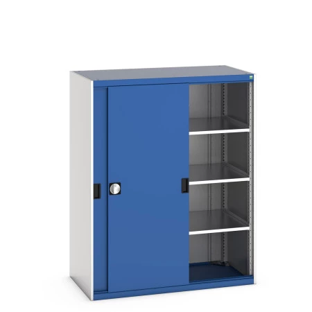40022094 - Armoire CUBIO SMS-13616-12 - Avec Portes Coulissantes et 3 Tablettes - LxPxH 1300x650x1600mm - Bleu Gentiane RAL 5010 40022094 - Armoire CUBIO SMS-13616-12 - Avec Portes Coulissantes et 3 Tablettes - LxPxH 1300x650x1600mm - Bleu Gentiane RAL 5010
