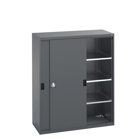 40022094 - Armoire CUBIO SMS-13616-12 - Avec Portes Coulissantes et 3 Tablettes - LxPxH 1300x650x1600mm - Full Gris Anthracite RAL 7016 40022094 - Armoire CUBIO SMS-13616-12 - Avec Portes Coulissantes et 3 Tablettes - LxPxH 1300x650x1600mm - Full Gris Anthracite RAL 7016