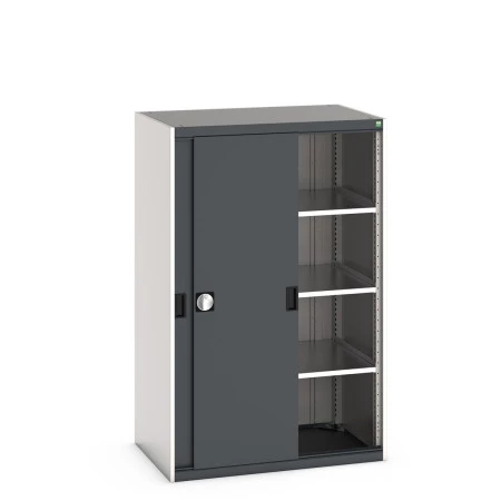 40021214 - Armoire CUBIO SMS-10616-1 - Avec Portes Coulissantes et 3 Tablettes - LxPxH 1050x650x1600mm - Gris Anthracite RAL 7016 40021214 - Armoire CUBIO SMS-10616-1 - Avec Portes Coulissantes et 3 Tablettes - LxPxH 1050x650x1600mm - Gris Anthracite RAL 7016