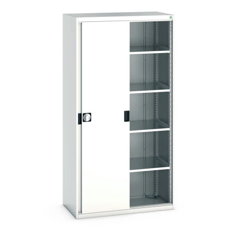 40013071 - Armoire CUBIO SMS-10520-12 - Avec Portes Coulissantes, 4 Tablettes - LxPxH 1050x525x2000mm - Gris Clair RAL 7035 40013071 - Armoire CUBIO SMS-10520-12 - Avec Portes Coulissantes, 4 Tablettes - LxPxH 1050x525x2000mm - Gris Clair RAL 7035