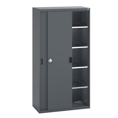 40013071 - Armoire CUBIO SMS-10520-12 - Avec Portes Coulissantes, 4 Tablettes - LxPxH 1050x525x2000mm - Full Gris Anthracite RAL 7016 40013071 - Armoire CUBIO SMS-10520-12 - Avec Portes Coulissantes, 4 Tablettes - LxPxH 1050x525x2000mm - Full Gris Anthracite RAL 7016