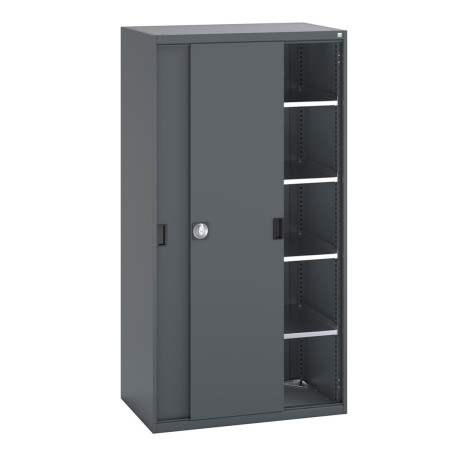 40021141 - Armoire CUBIO SMS-10620-12 - Avec Portes Coulissantes et 4 Tablettes - LxPxH 1050x650x2000mm - Full Gris Anthracite RAL 7016 40021141 - Armoire CUBIO SMS-10620-12 - Avec Portes Coulissantes et 4 Tablettes - LxPxH 1050x650x2000mm - Full Gris Anthracite RAL 7016